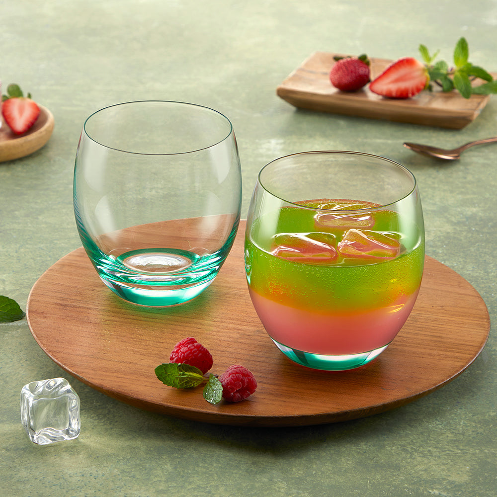 Bliss Glass Tumbler Set, Green