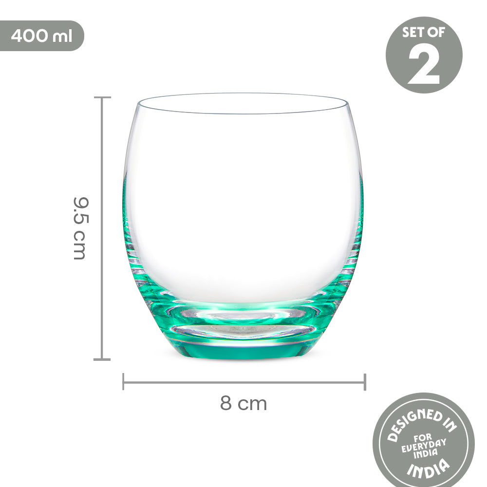 Bliss Glass Tumbler Set, Green