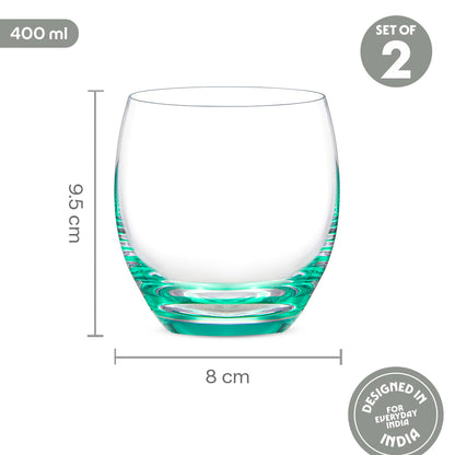 Bliss Glass Tumbler Set, Green