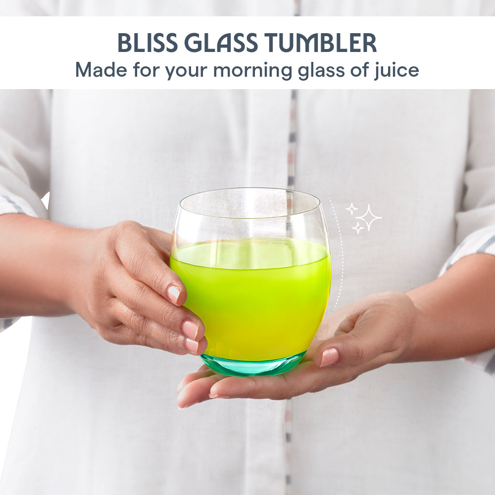 Bliss Glass Tumbler Set, Green