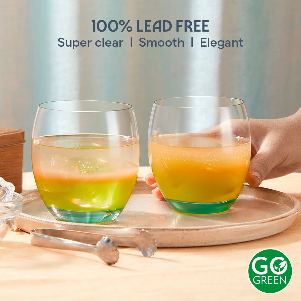 Bliss Glass Tumbler Set, Green