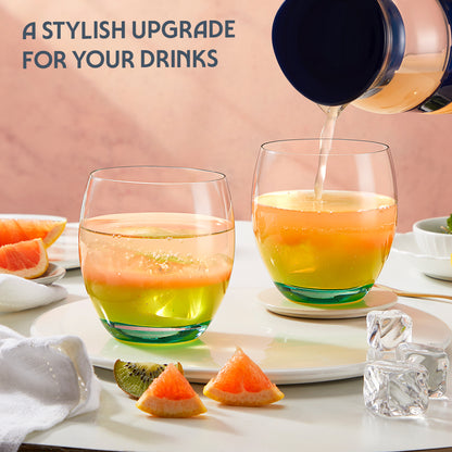 Bliss Glass Tumbler Set, Green