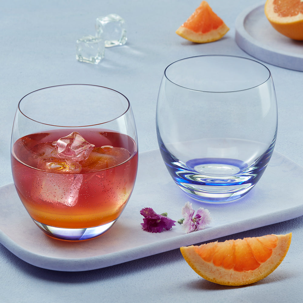 Bliss Glass Tumbler Set, Purple