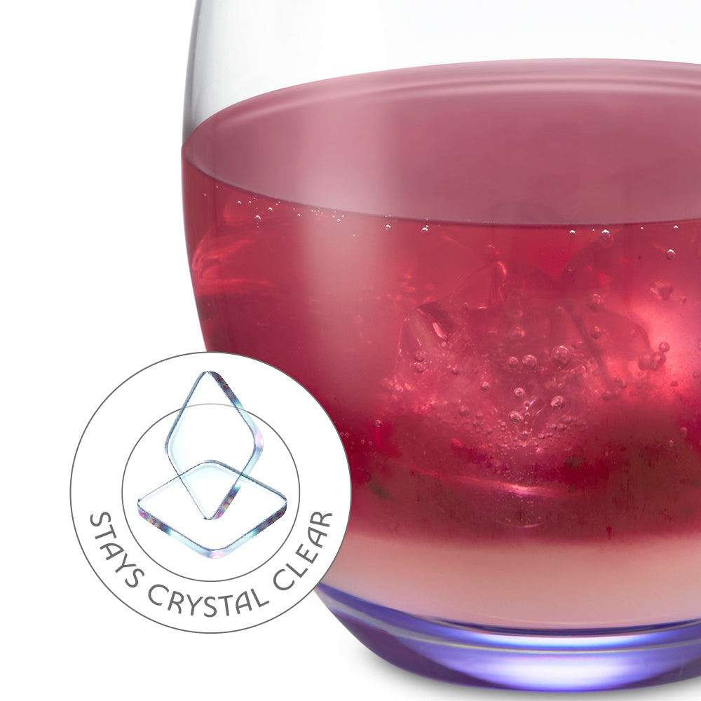 Bliss Glass Tumbler Set, Purple