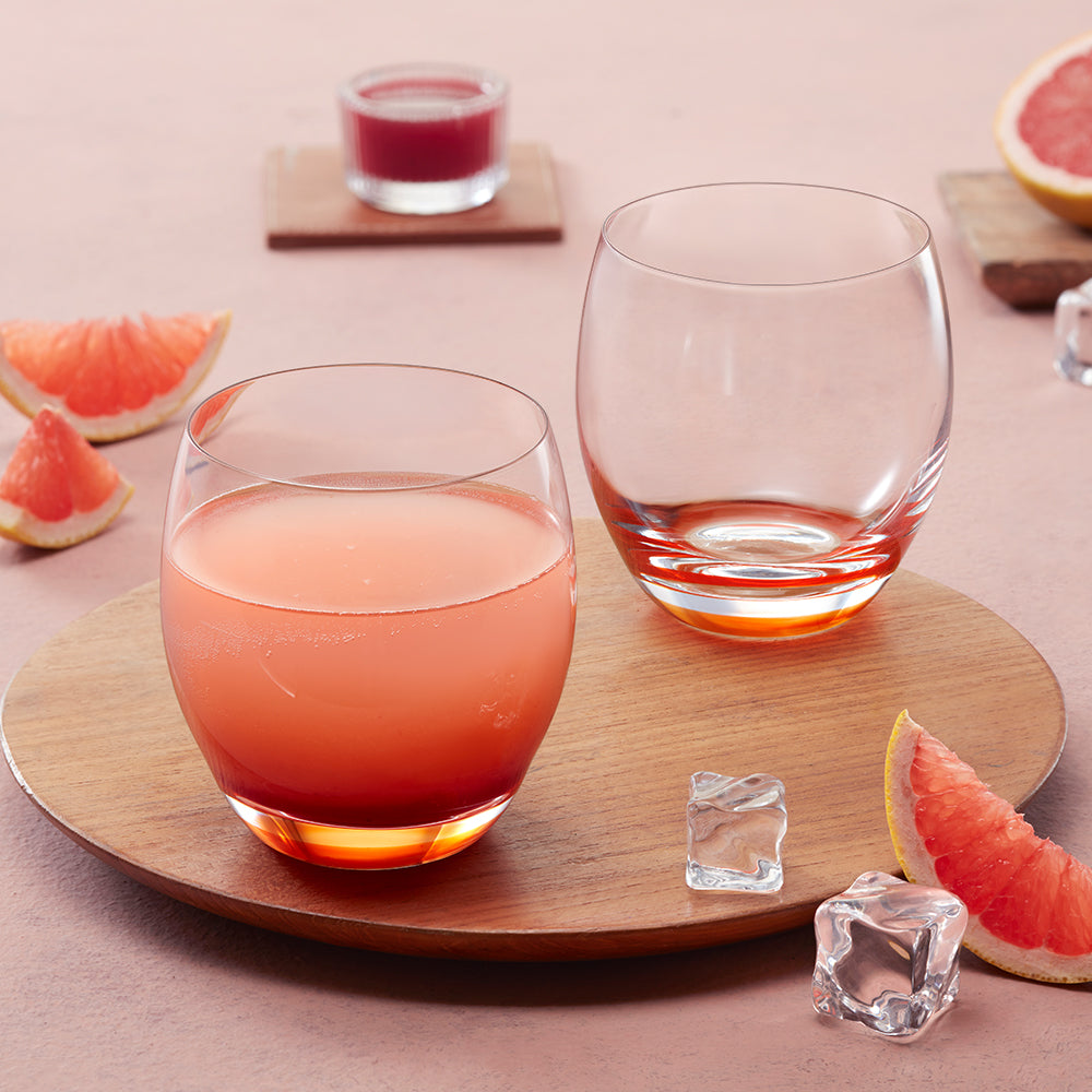 Bliss Glass Tumbler Set, Red