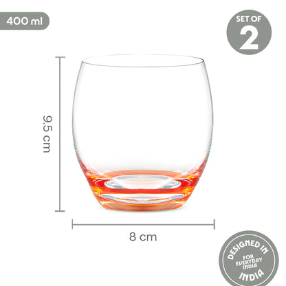 Bliss Glass Tumbler Set, Red