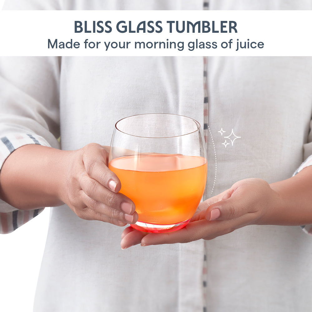 Bliss Glass Tumbler Set, Red