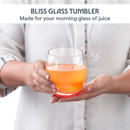 Bliss Glass Tumbler Set, Red