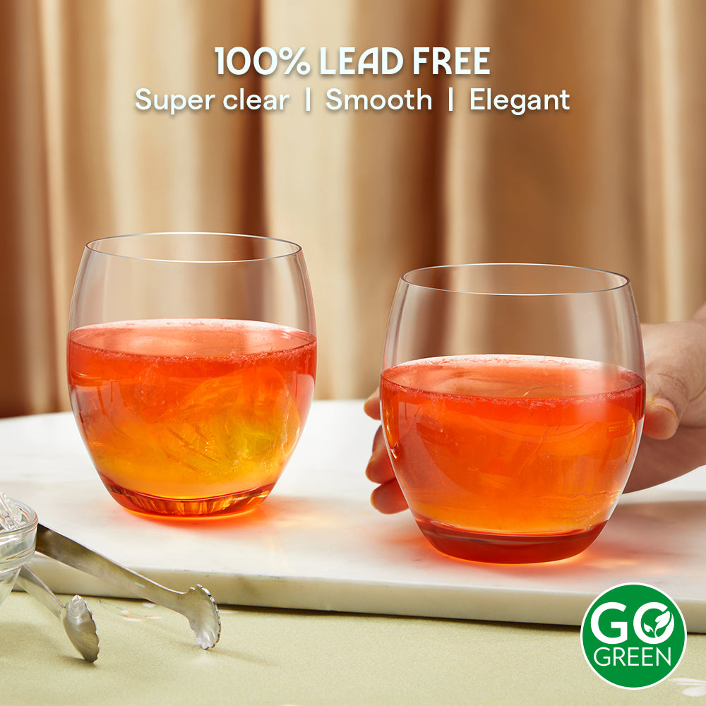 Bliss Glass Tumbler Set, Red