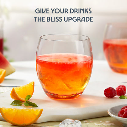 Bliss Glass Tumbler Set, Red