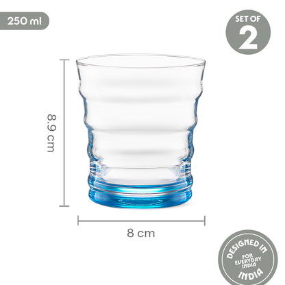 Diana Glass Tumbler Set, Blue