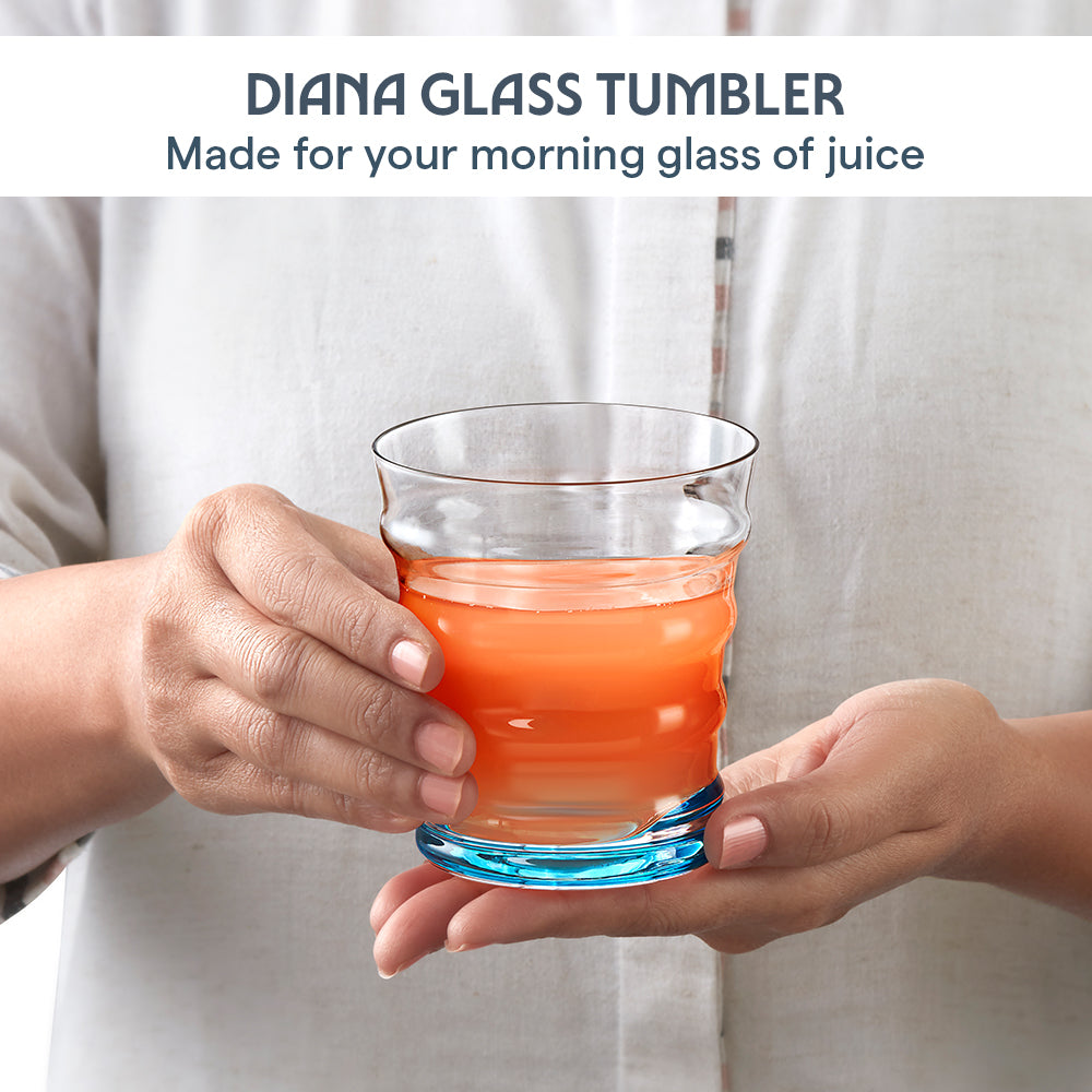 Diana Glass Tumbler Set, Blue