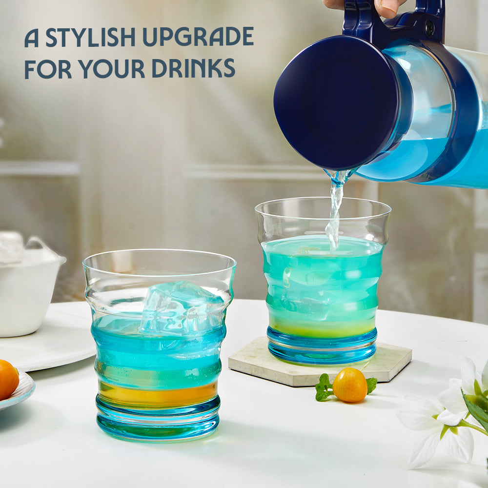 Diana Glass Tumbler Set, Blue
