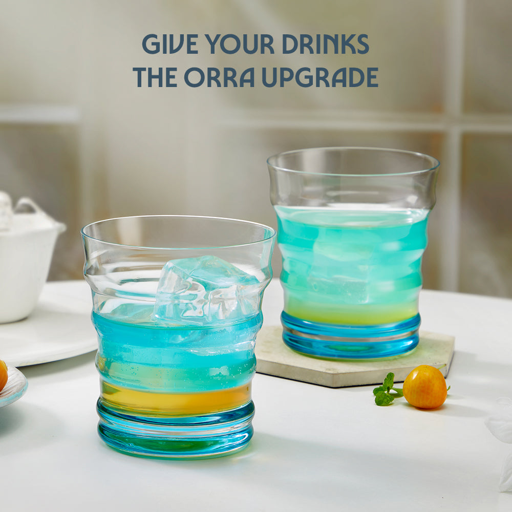 Diana Glass Tumbler Set, Blue