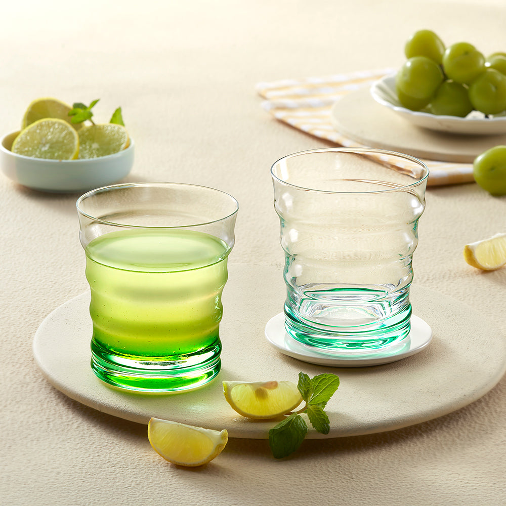 Diana Glass Tumbler Set, Green
