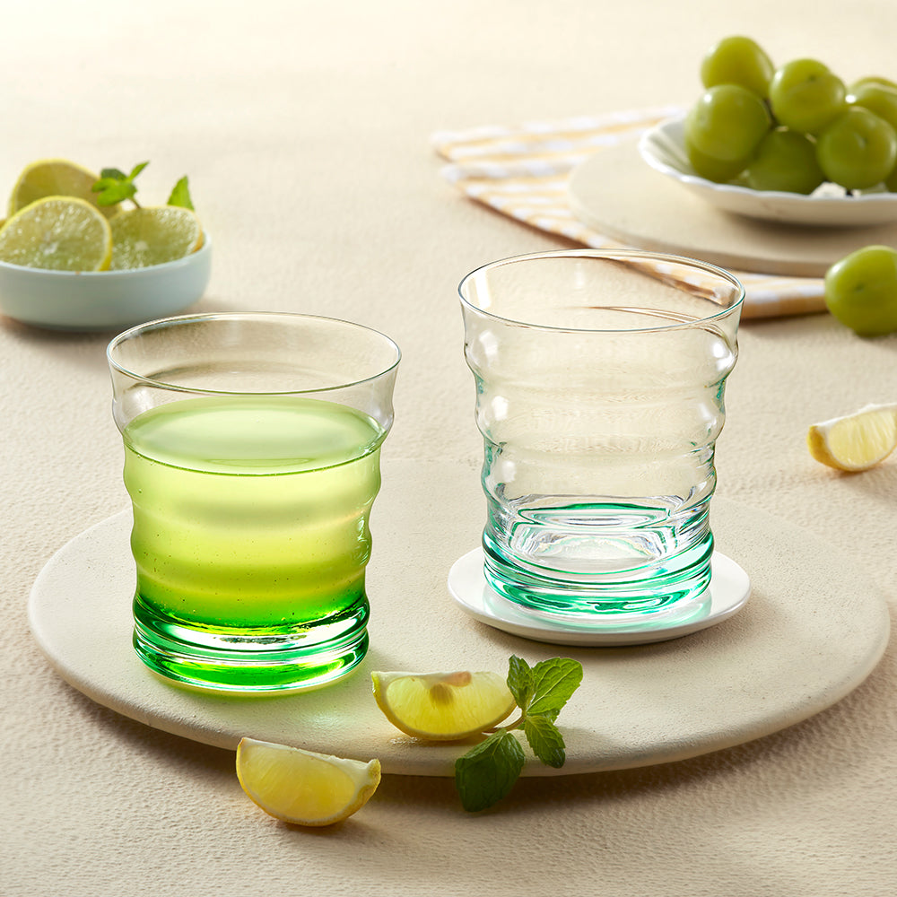 Diana Glass Tumbler Set, Green