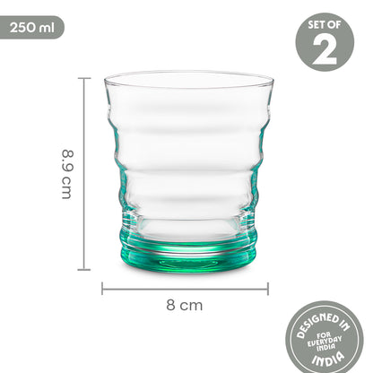 Diana Glass Tumbler Set, Green