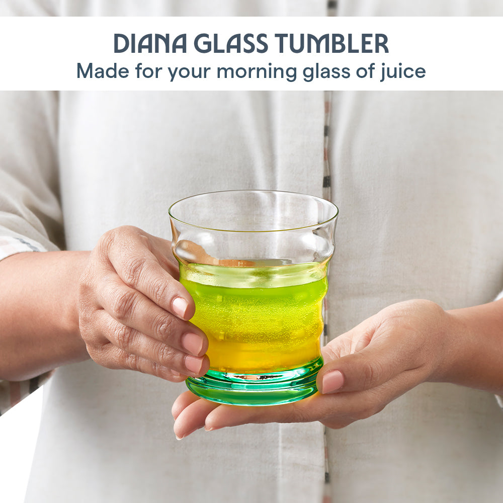 Diana Glass Tumbler Set, Green