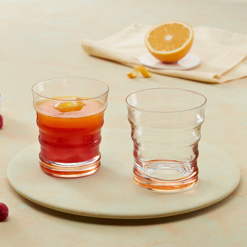 Diana Glass Tumbler Set, Orange