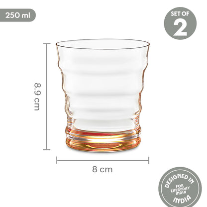 Diana Glass Tumbler Set, Orange