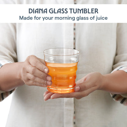 Diana Glass Tumbler Set, Orange