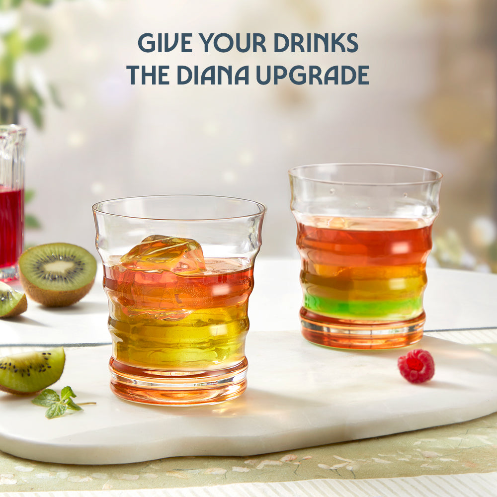 Diana Glass Tumbler Set, Orange