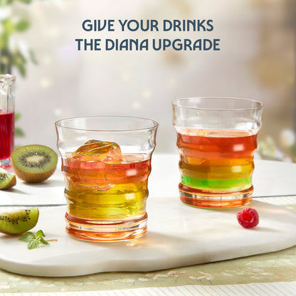 Diana Glass Tumbler Set, Orange