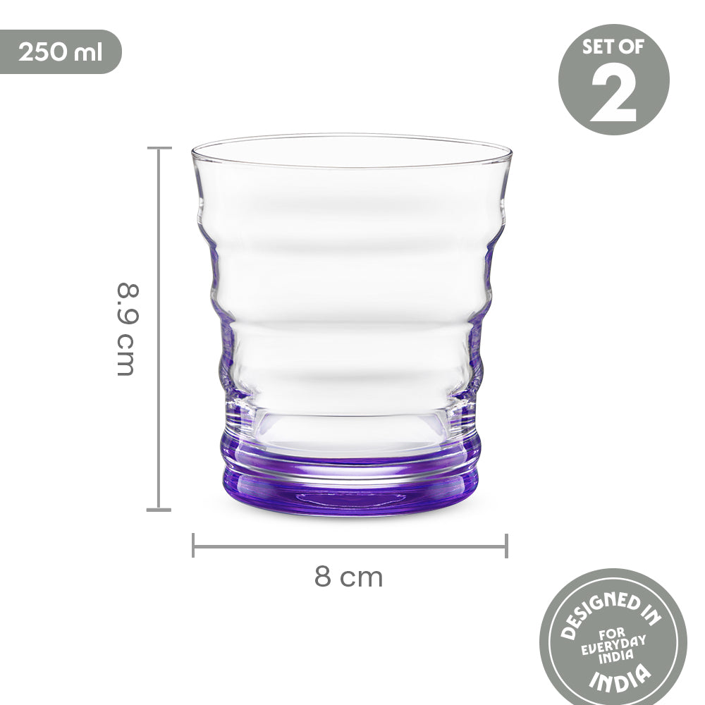 Diana Glass Tumbler Set, Purple