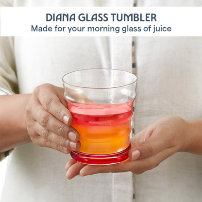 Diana Glass Tumbler Set, Red