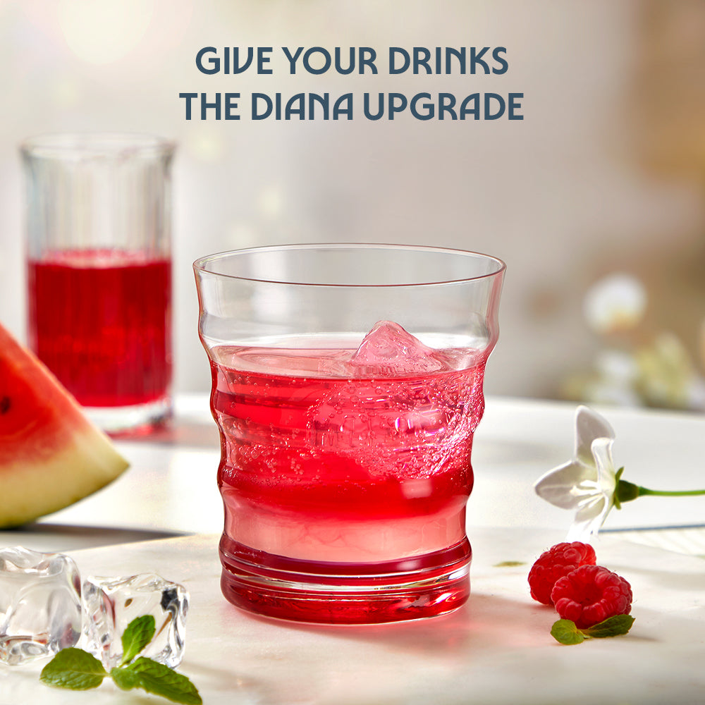 Diana Glass Tumbler Set, Red