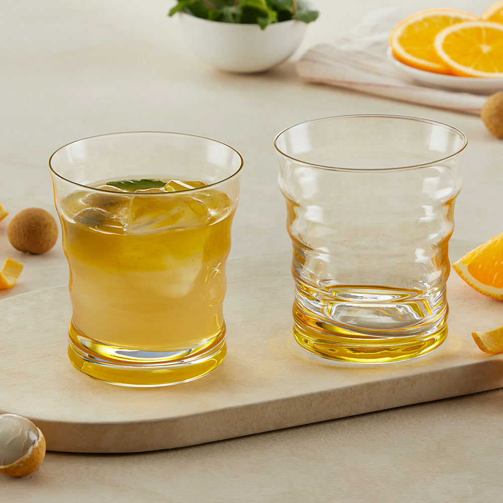 Diana Glass Tumbler Set, Yellow