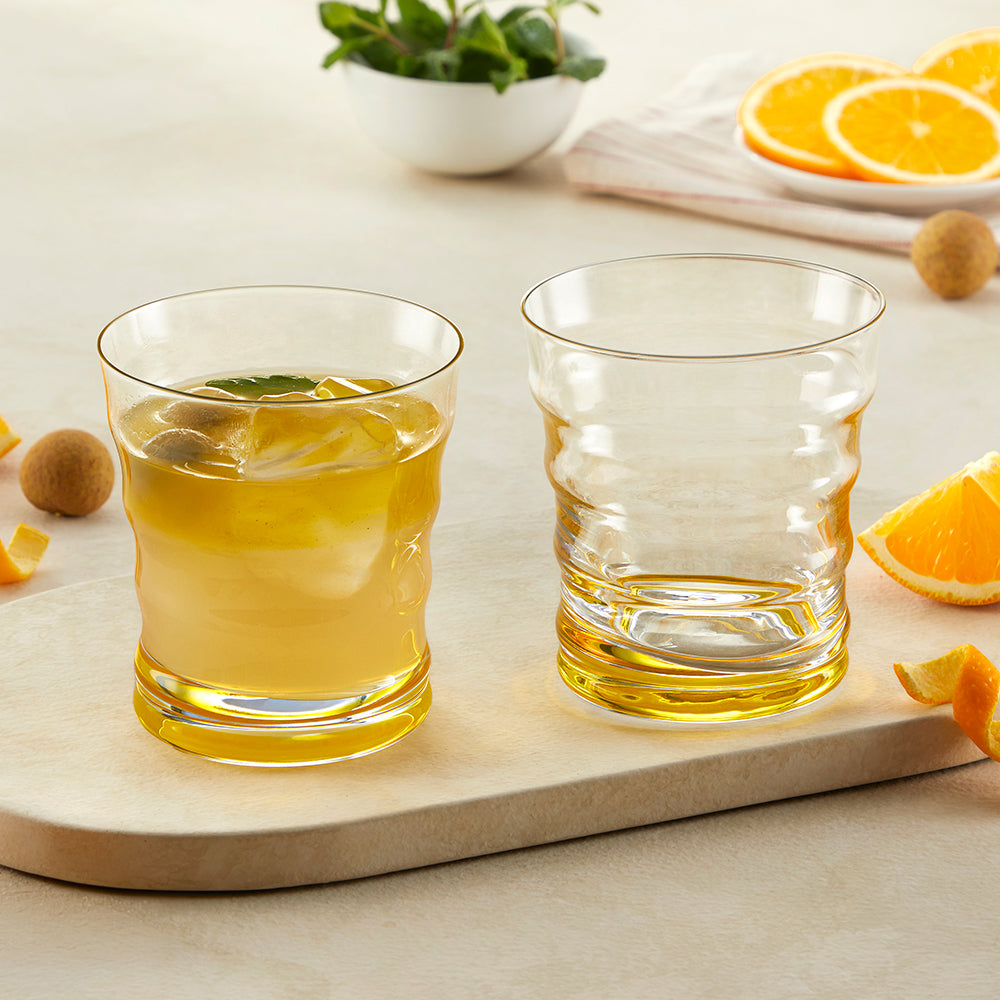 Diana Glass Tumbler Set, Yellow