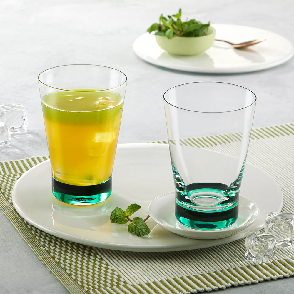 Orra Glass Tumbler Set, Green