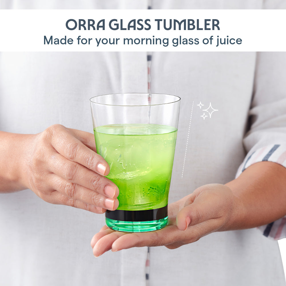 Orra Glass Tumbler Set, Green