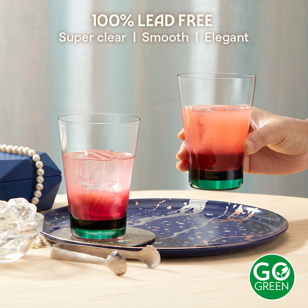 Orra Glass Tumbler Set, Green