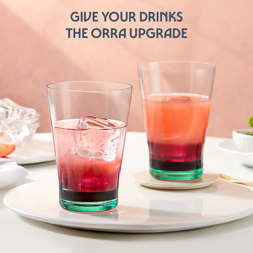 Orra Glass Tumbler Set, Green