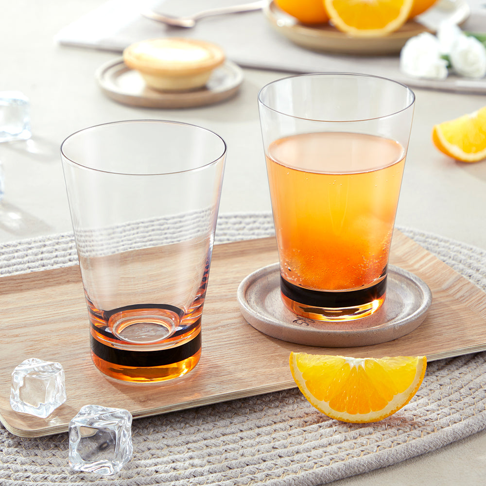 Orra Glass Tumbler Set, Orange