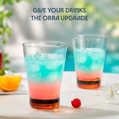 Orra Glass Tumbler Set, Orange