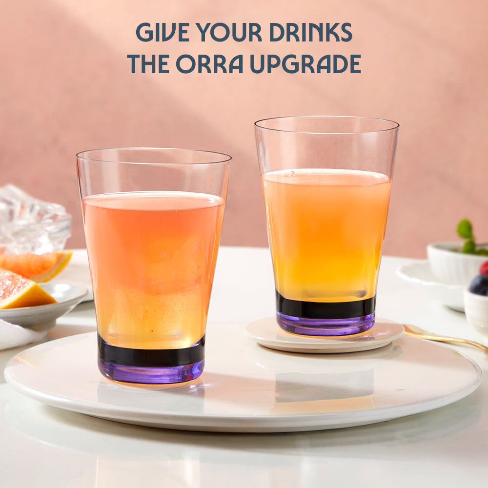 Orra Glass Tumbler Set, Purple