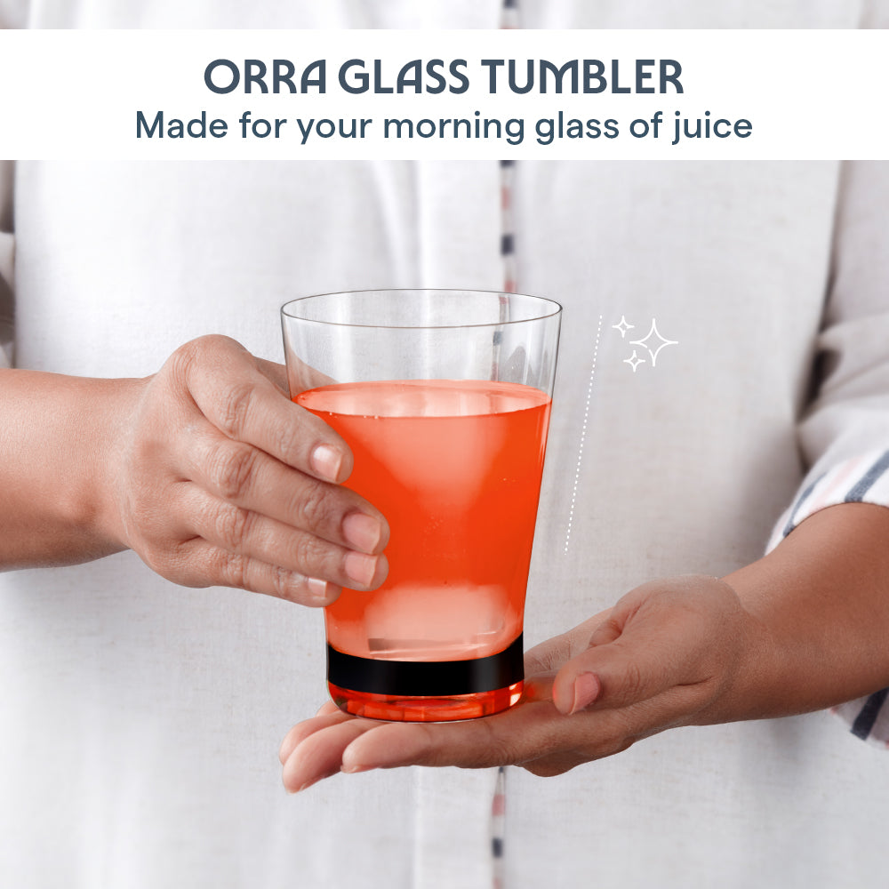 Orra Glass Tumbler Set, Red