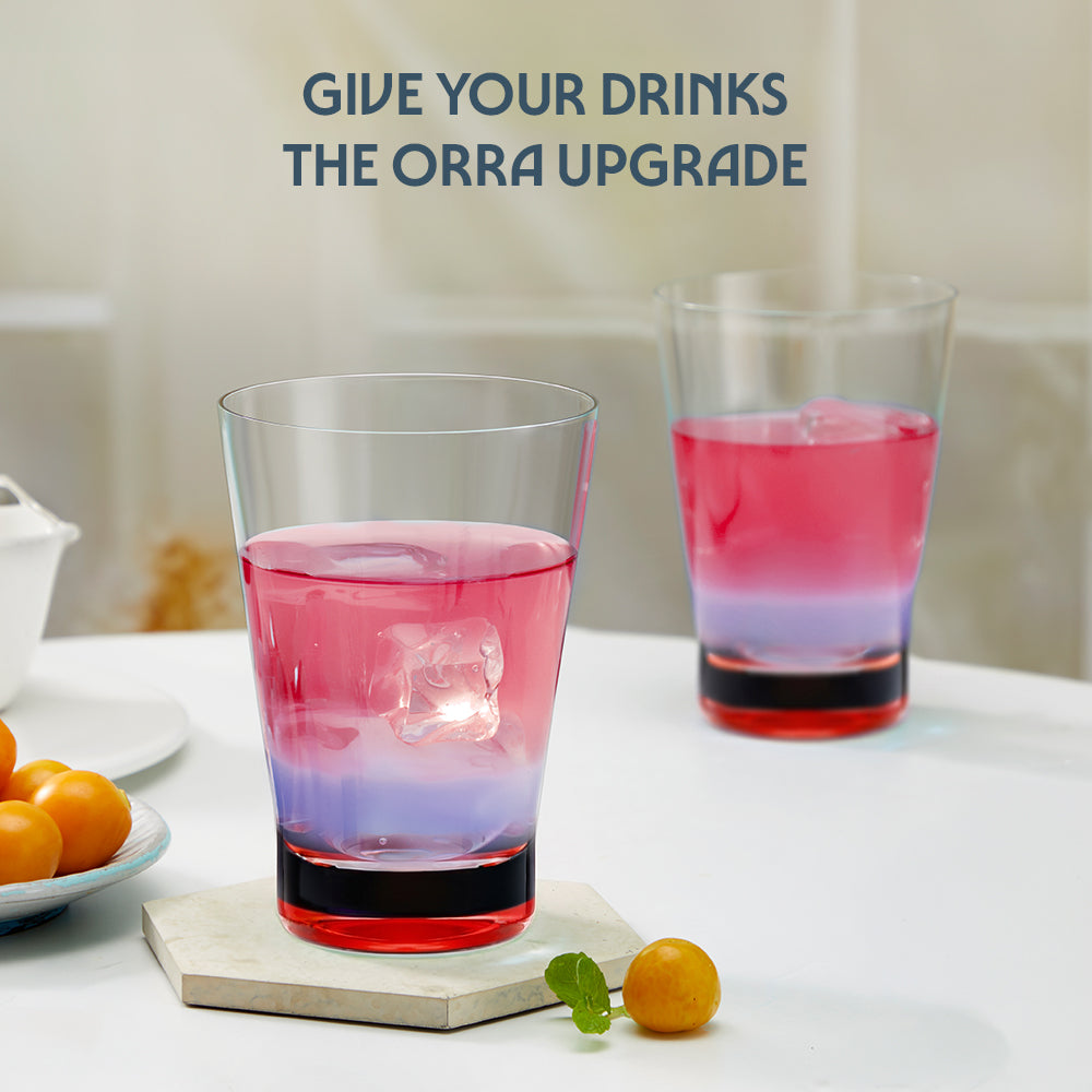 Orra Glass Tumbler Set, Red