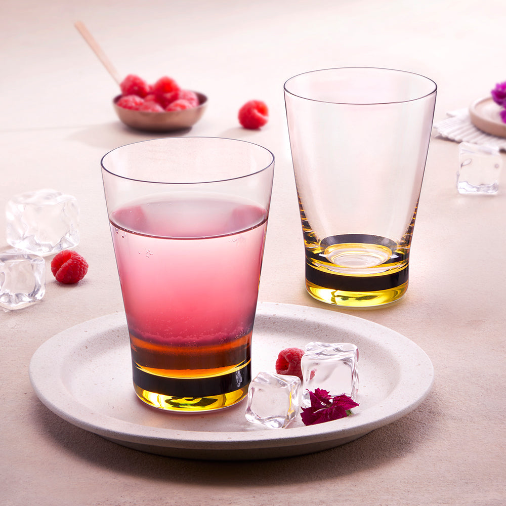 Orra Glass Tumbler Set, Yellow