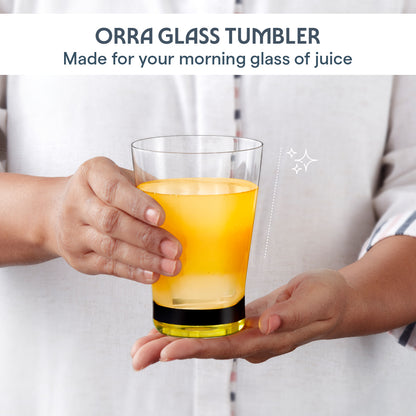 Orra Glass Tumbler Set, Yellow