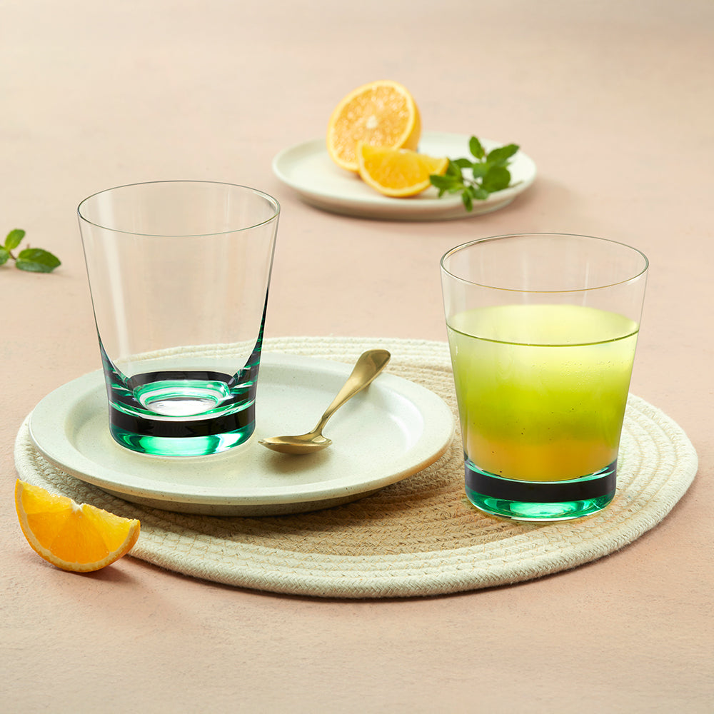 Orra Glass Tumbler Set, Green