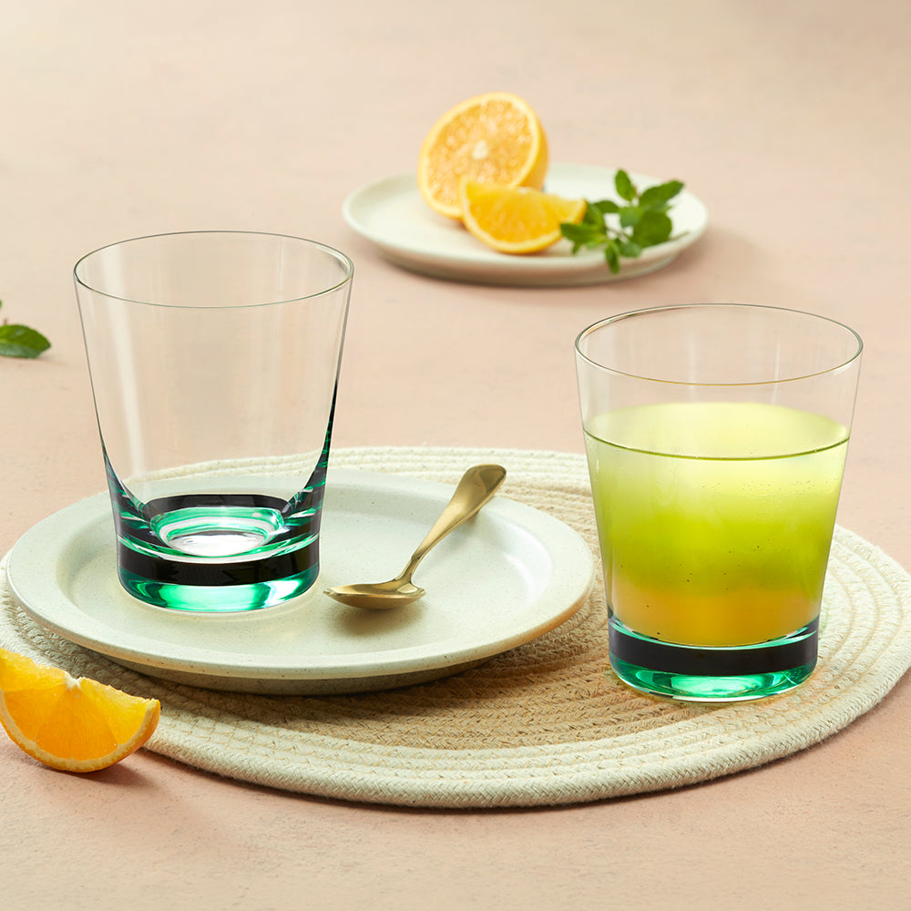 Orra Glass Tumbler Set, Green