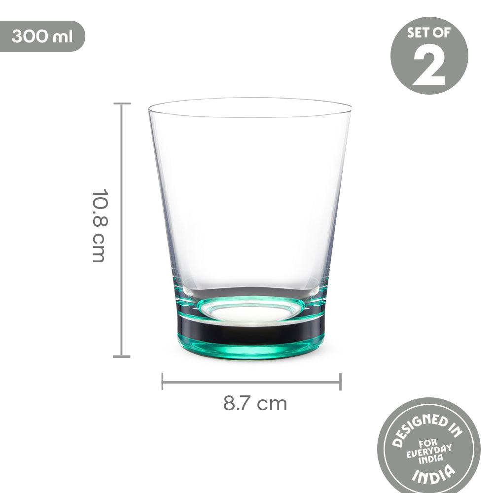 Orra Glass Tumbler Set, Green