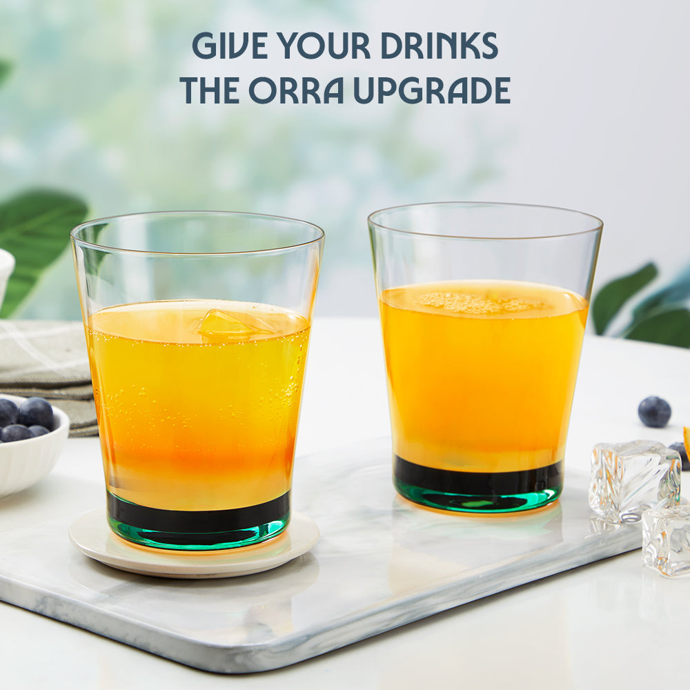 Orra Glass Tumbler Set, Green