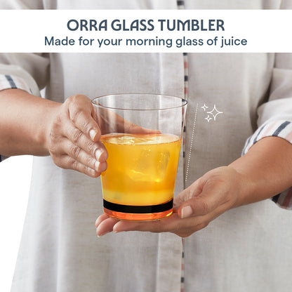 Orra Glass Tumbler Set, Orange
