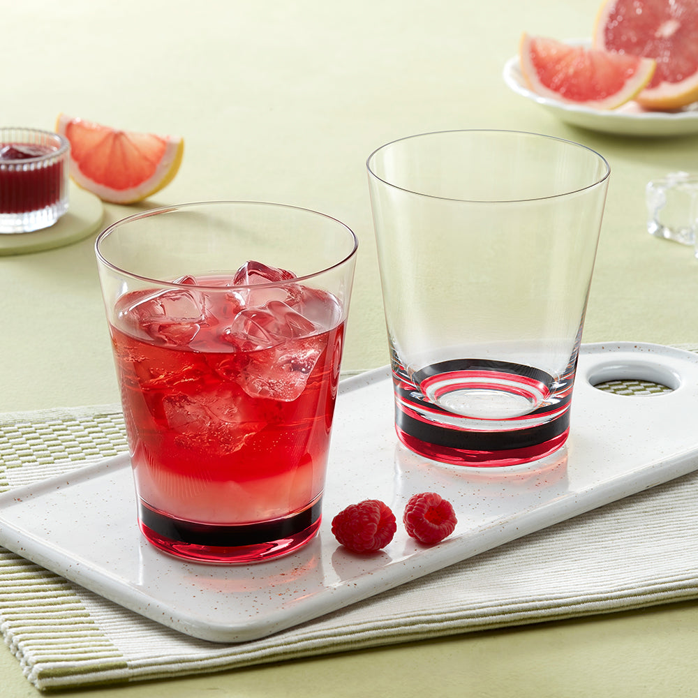 Orra Glass Tumbler Set, Red