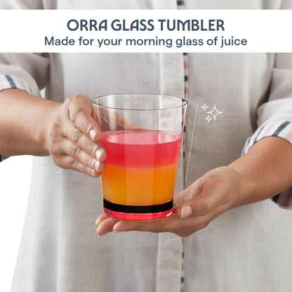 Orra Glass Tumbler Set, Red